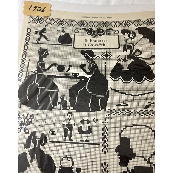1926 Silhouettes Counted Cross Stitch Pattern Helen Grant - Picture 3 of 4